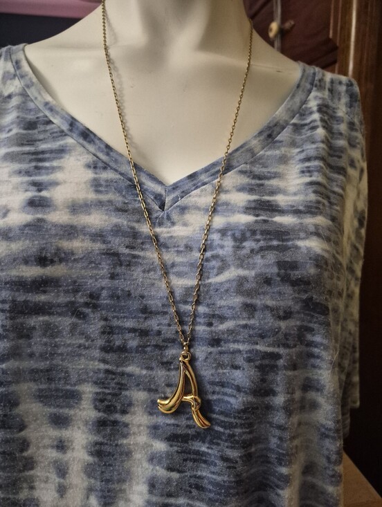 Avon Jewelry - Avon Gold Tone Initial A Necklace
